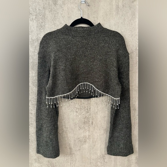 BLOGGER’S FAVE  |  ZARA Cropped Sweater with Embellishment - Picture 4 of 5